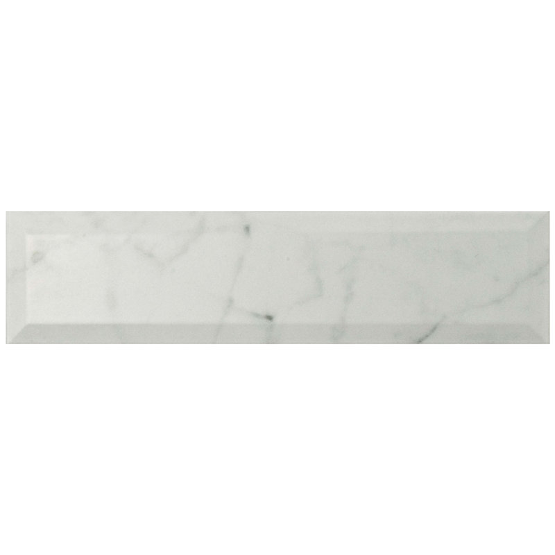 Classico Carrara 3" x 12" Ceramic Stone Look Subway Tile
