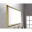 Miroir de salle de bain à DEL 84 po x 48 po, fixation murale, cadre en aluminium, brouillard naturel, 3 températures de couleur, gradation continue, miroir doré brossé pour meuble-lavabo, brouillard, modes, garniture-163796067