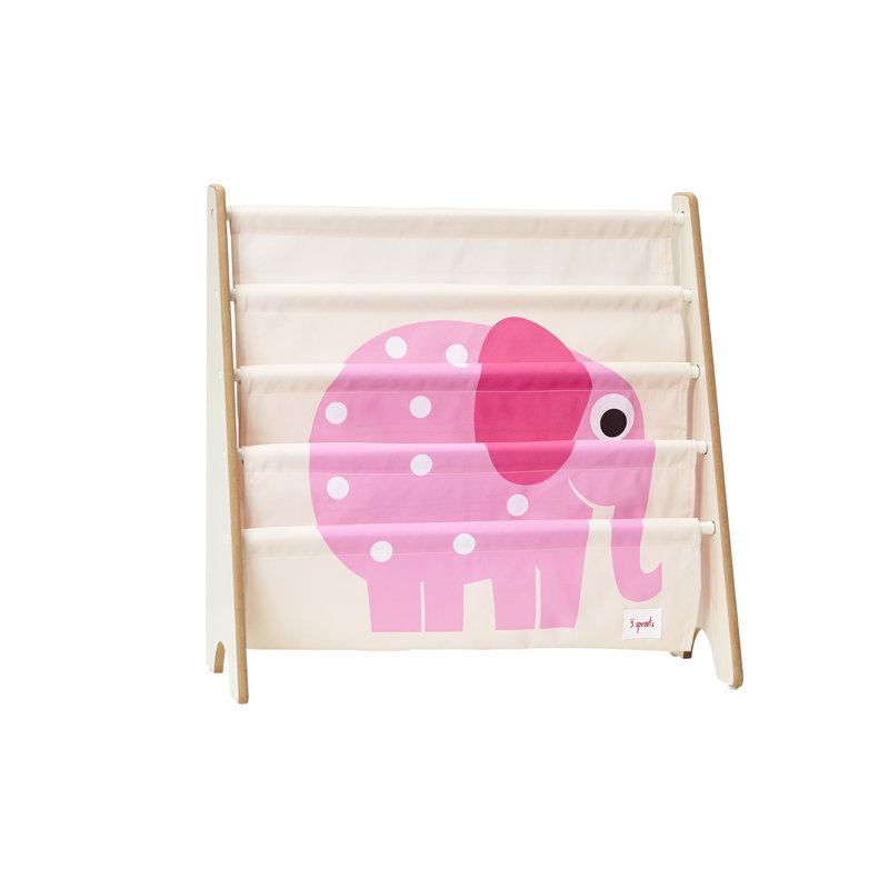 3 Sprouts - Book Shelf - Kids Book Rack Organizer  - Baby Room Bookcase, Elephant