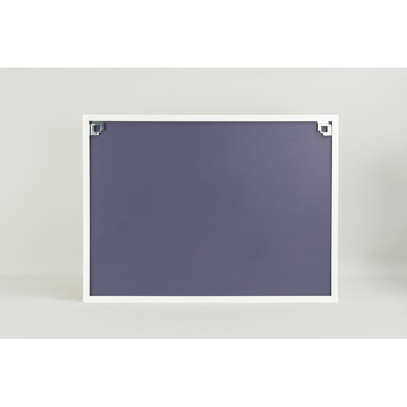 White Floral Patterned Corkboard with White Frame, 23.5" x 17.5"