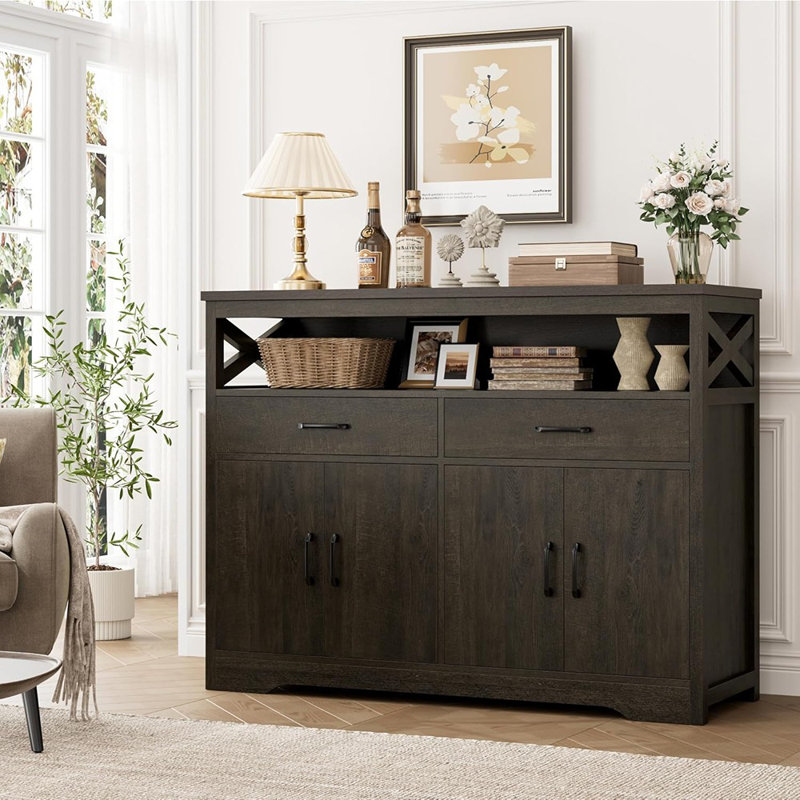 Buffet avec tiroirs et tablettes Modern Farmhouse