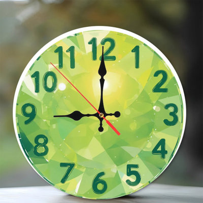 Horloge verte avec chiffres