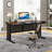 63'' W Executive Desk With File Cabinet For Home Office,L-Shaped Computer Desk Business Furniture Set Home Office Workstation-385572499