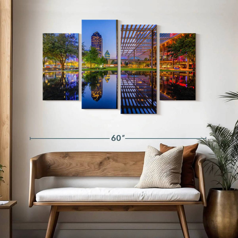 Paysage urbain du centre-ville de Sireci Dallas, H 32 po x l 52 po
