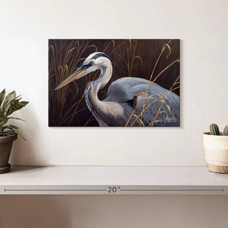 Brampt Great Blue Heron, 8" H x 12" W