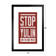 Stop Yulin No To Dog Meat Red Matted Framed Art Print Wall Decor 20X26 Inch