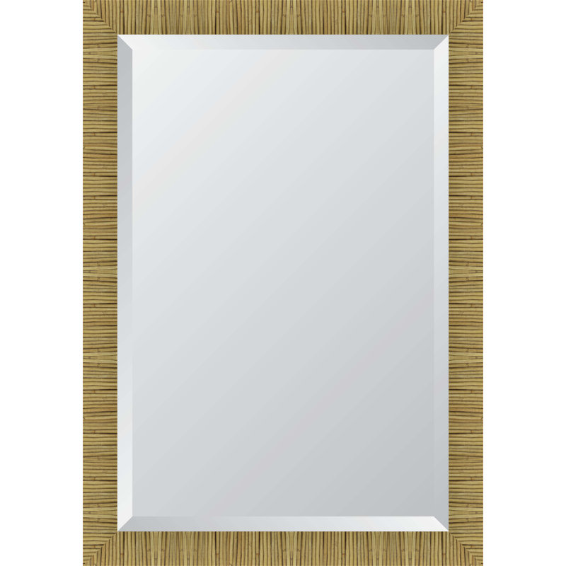 Ahlrich Rectangle Wall Mirror, Walnut Brown, 41" x 29"