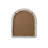 Dennard Arch Cornhusk Mirror 42 in Linen White-108457502