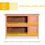 Maison pour animaux de compagnie 54 po à 2 niveaux - en bois avec portes verrouillables, toit imperméable et plateau anti-fuites pour l'extérieur intérieur, abri à lapin orange 2