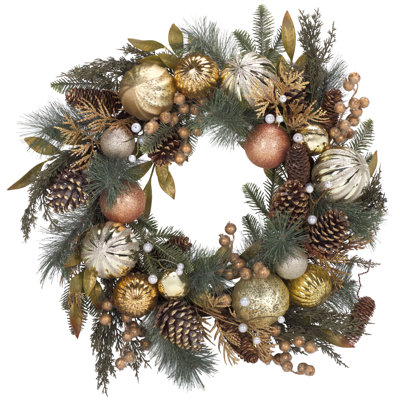 Faux 28 Inch Needle Pine Wreath