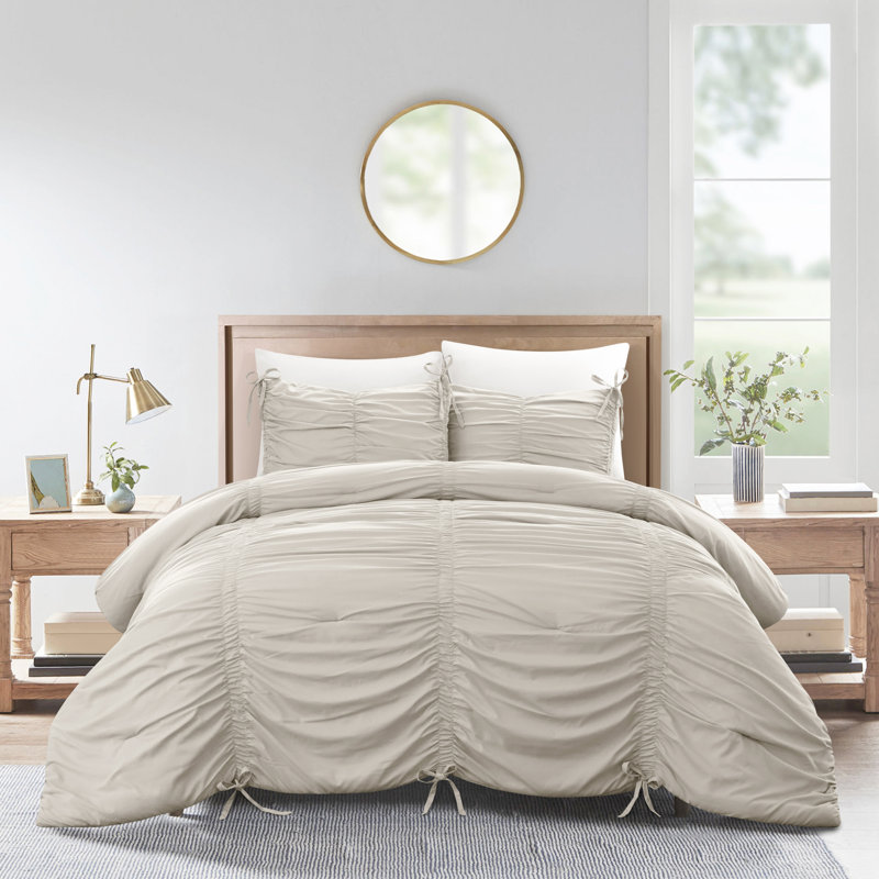  Comforter Set, Twin XL Comforter + 1 Standard Sham, White