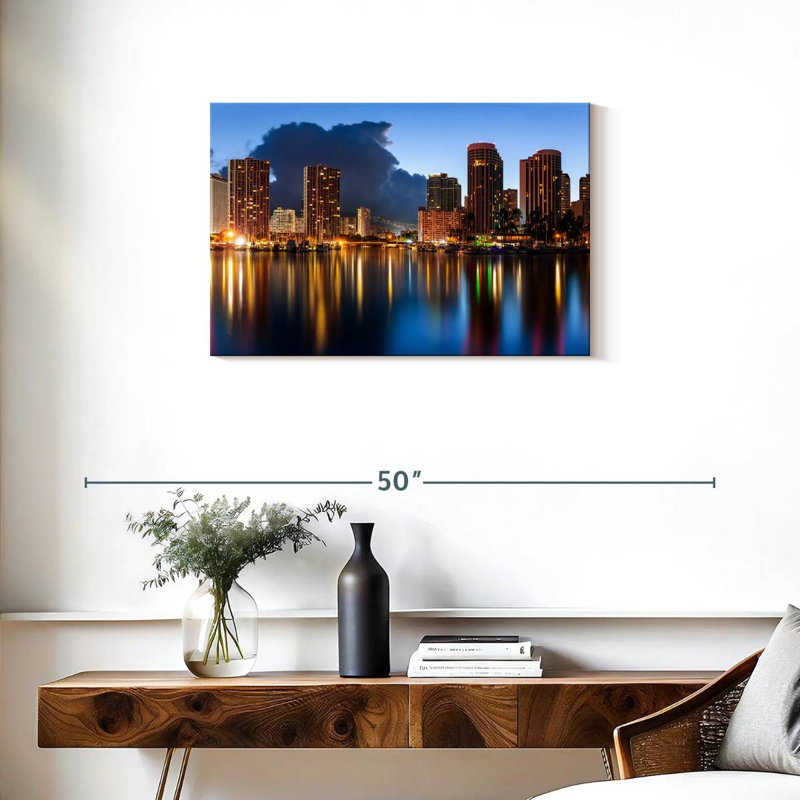 Sireci Honolulu Nightscape, 20" H x 30" W