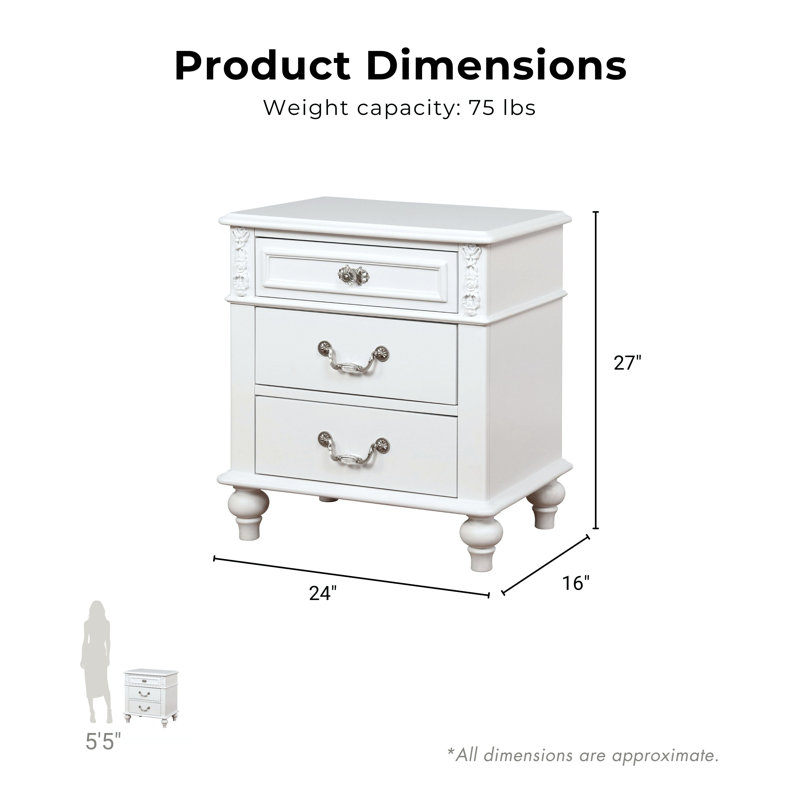 Labombard 24'' W Solid Wood Nightstand