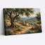 «Gnarled Olive Tree and Stone Troughs In Rolling Hills», art mural sur toile-532131158
