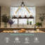 8-Light Faux Wood Kitchen Island Chandelier