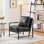 Fauteuil rembourré de 25,5 po avec coussin de siège et de dossier amovible
