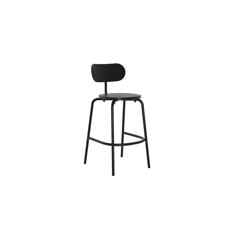 Tabouret de comptoir Kahmiah - noir graphite, Noir, Bar Stool (29" Seat Height)