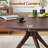 47.2" Solid Wood Round Dining Kitchen Table For 4-6 People With Intersecting Pedestal Base-2143005309-2143005296