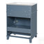 Meuble-lavabo de salle de bain avec lavabo en céramique, structure en bois massif, portes à fermeture douce, style rétro en bleu pour un rangement élégant-1279017560