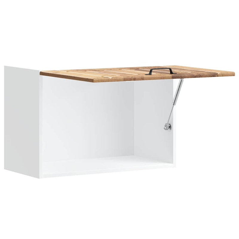 Kitchen Wall Cabinet Lucca High Gloss Engineered Wood, Old Wood