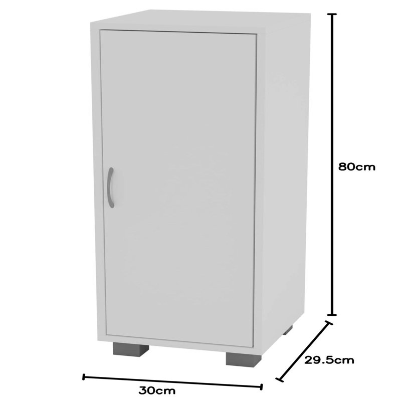 Quintashia Freestanding Linen Cabinet, White