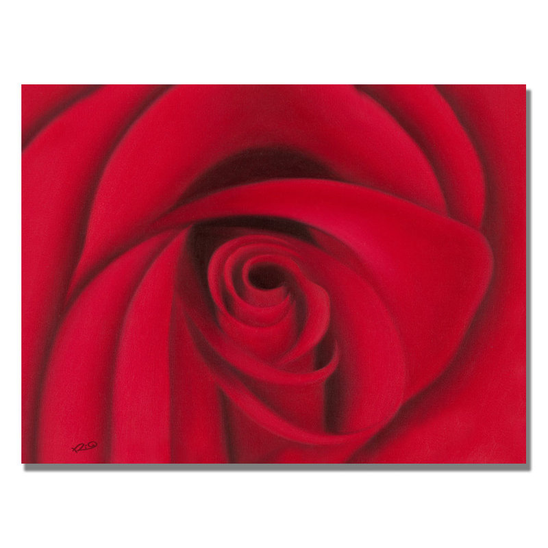 « red rose » par rio, reproduction d’art sur toile, H 18 po x l 24 po x P 2 po