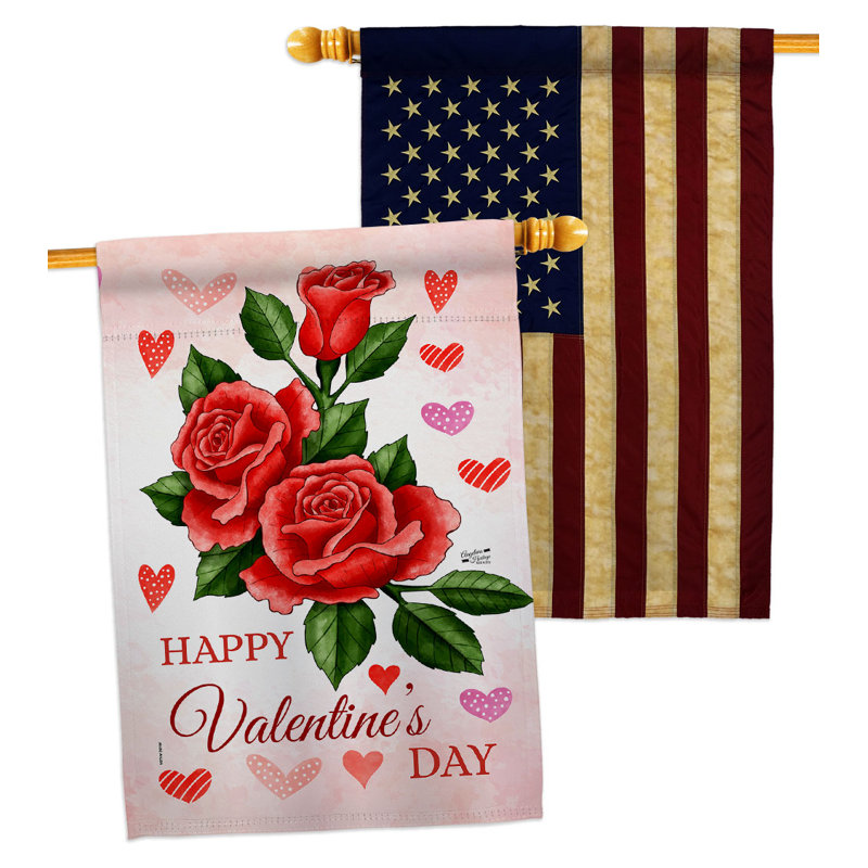 Drapeau de maison à 2 côtés en polyester / mélange de polyester 40 x 28 po