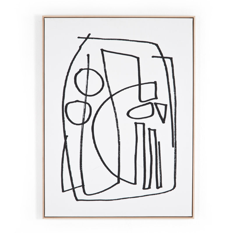 Stark 2 Print by Dan Hobday, 40" H x 30" W x 2" D, Light Brown Floater Framed