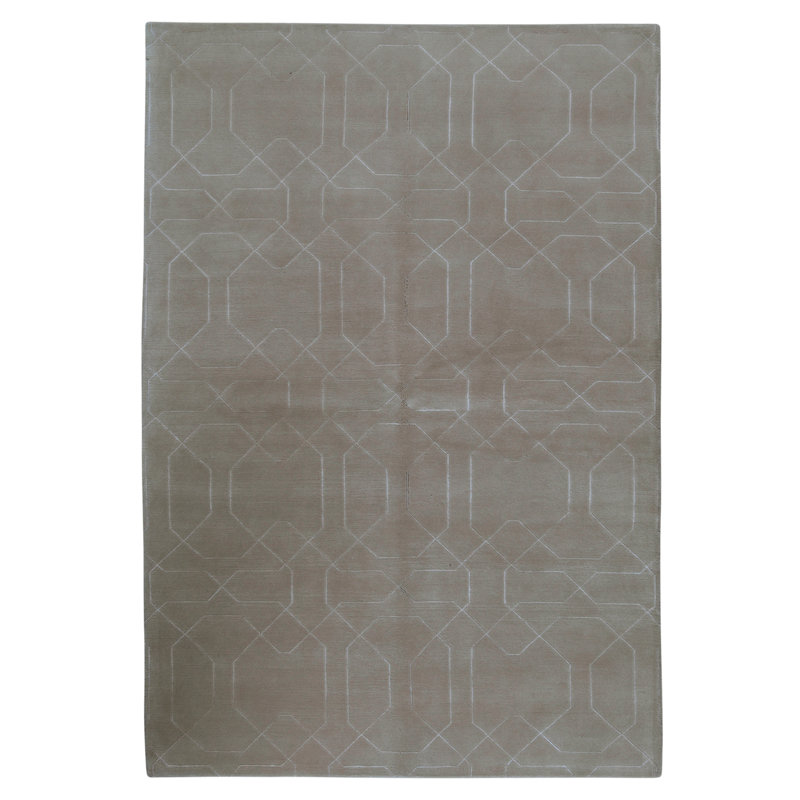 Hand Knotted Area Rug in Ivory