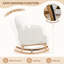 Chaise berçante rembourrée avec repose-pieds Teddy-142589906