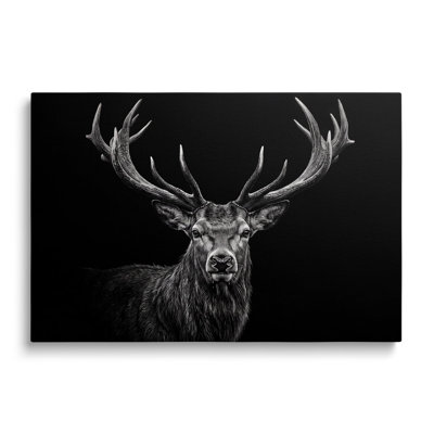 Tableau abstrait multicolore sur toile représentant un cerf, à l'huile, œuvre d'art murale moderne et contemporaine pour salon, chambre et bureau à domicile
