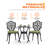 Outdoor Bistro Set With 2.17" Umbrella Hole And Cushions-454298258