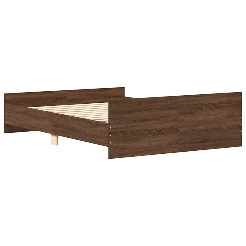 Marlow Home Co. Bed Frame With Headboard And Footboard, Sonoma Oak, Small Double (4')