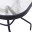 Table de patio de qualité commerciale avec plateau en verre trempé avec trou pour parasol et structure en tube d'acier-78150214