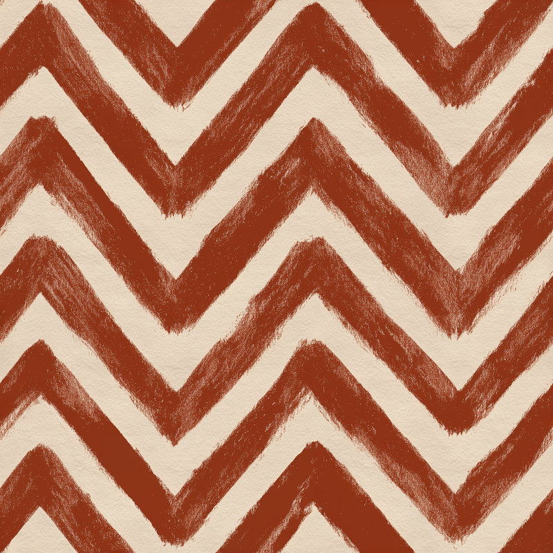 Papier peint à chevrons géométrique amovible Zigzag, Textured Non-Pasted