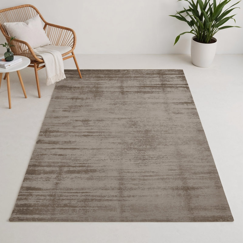 Tapis gris abstrait intérieur et extérieur, Rectangle 9 pi x 12 pi