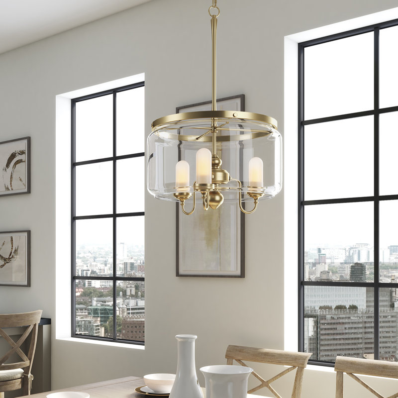 Artifacts® 3 - Light Lantern Drum Chandelier, Oil Rubbed Bronze