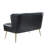 Euclid 47'' Modern Faux Leather Armless Loveseat with Channel Tufted Back-69469923