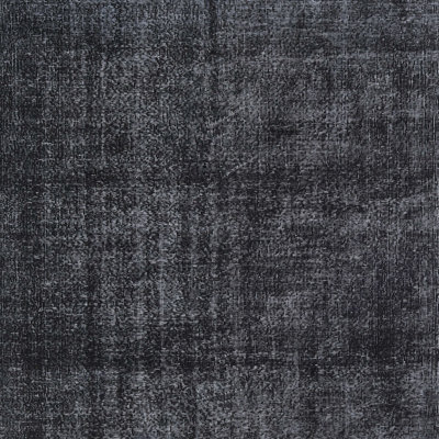 Tapis en laine gris foncé / noir