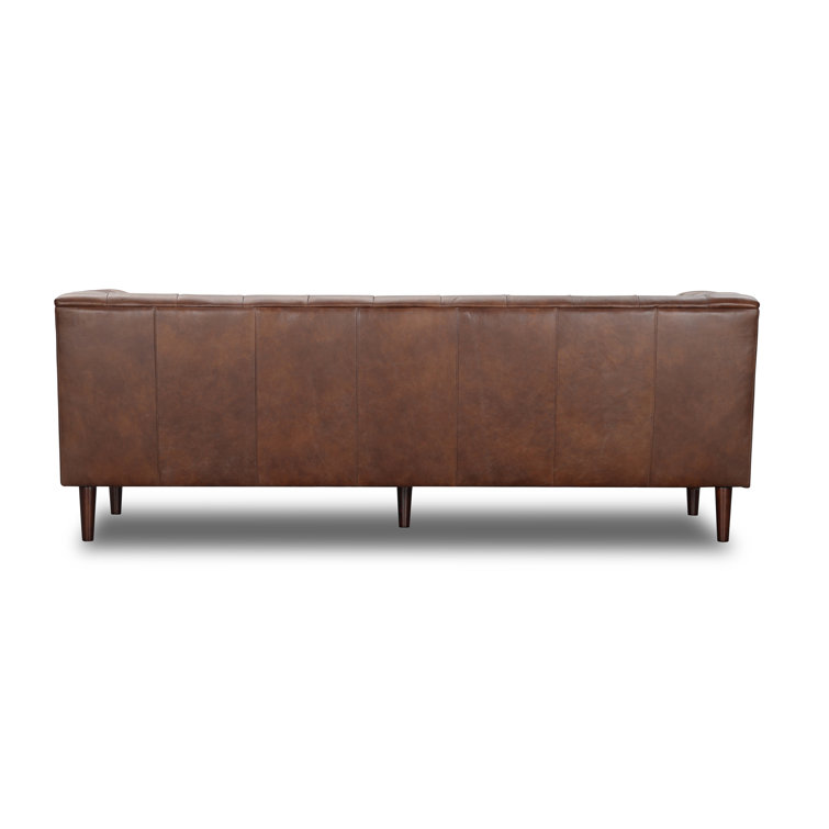 Cornelia 84'' Genuine Leather Chesterfield Sofa