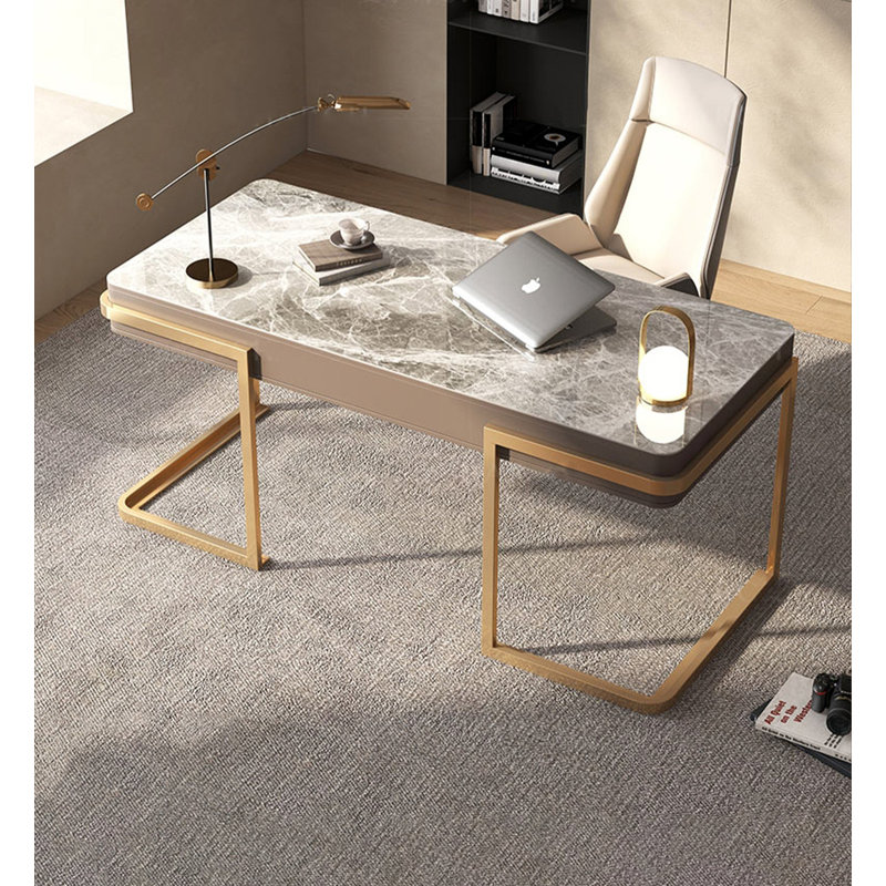 Bureau de luxe en pierre frittée Italian Light, H 29,53 po x l 55,12 po x P 23,62 po
