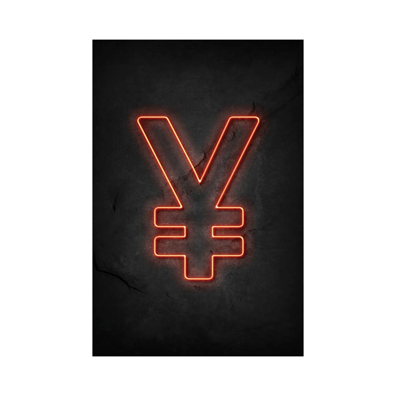 Yen Neon by Durro Art - Wrapped Canvas Print, Wrapped Canvas, 30.48cm H x 20.32cm W