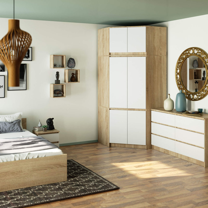 Sibbie 6 Door Manufactured Wood Wardrobe