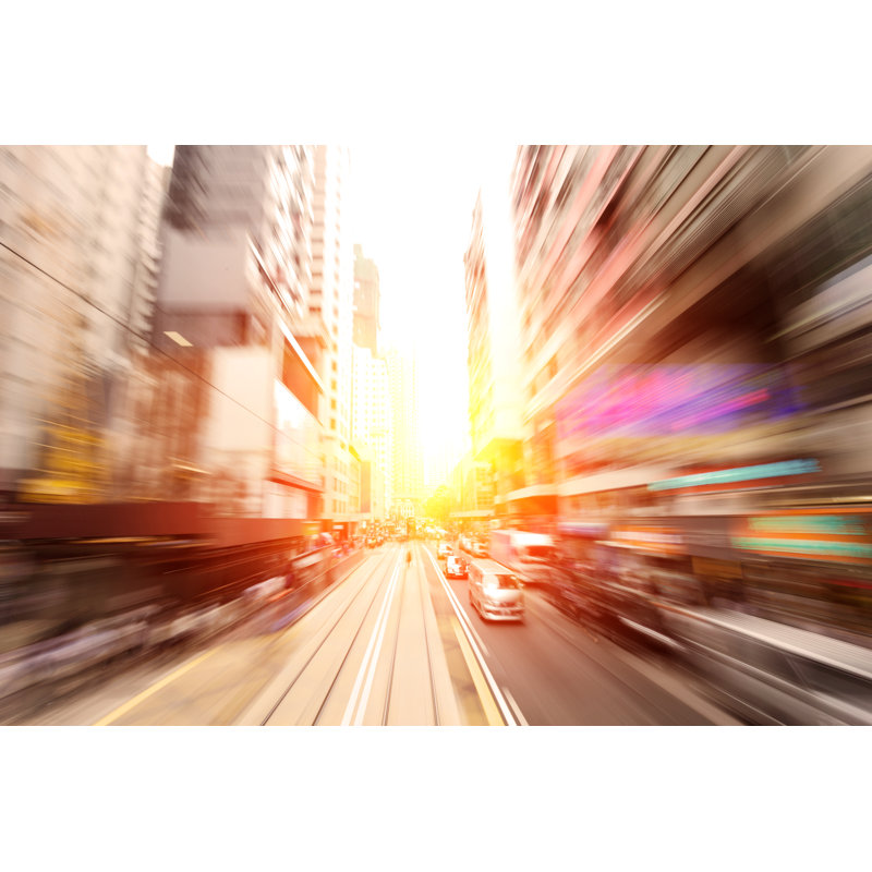 Traffic In City Hong Kong by Zhudifeng - Wrapped Canvas Print, 30cm H x 46cm W