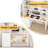 55" Computer Desk with Hutch, 3 Drawers, Open Shelves and Adjustable Feet-451154321