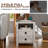 Farmhouse End Table With 2 USB Ports, 2 Power Outlets-1990699101
