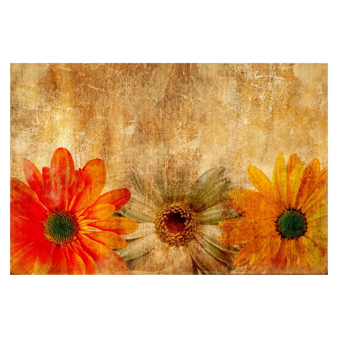 Matte Tapete Vintage Flowermix 2,55 m x 384 cm