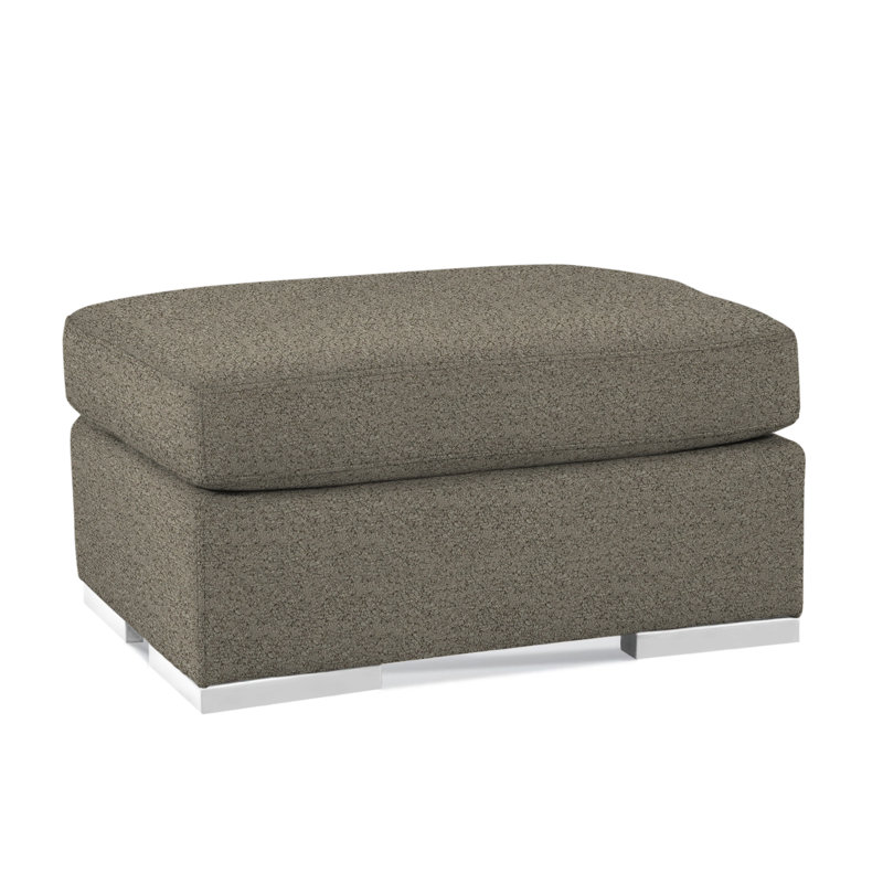 Memphis Ottoman, Gray Sugar Performance; 0863-84, Frost White