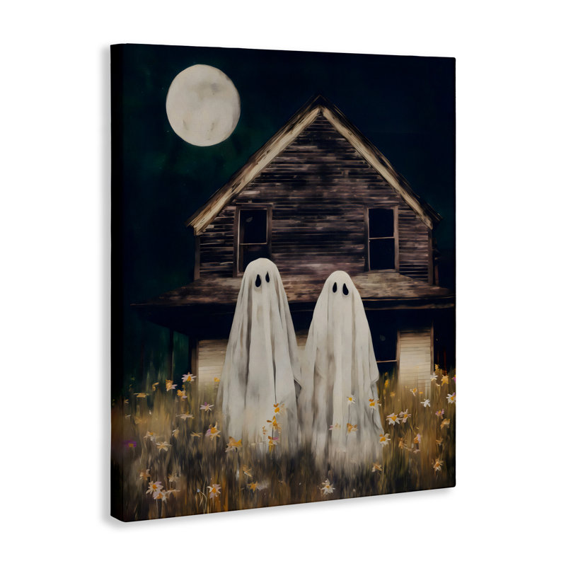 Toile fantôme et maison hantée, design par Arlington Prints, H 48 po x l 36 po