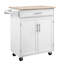 Îlot de cuisine avec chariot, tiroir, armoire de rangement et porte-serviettes-536910113